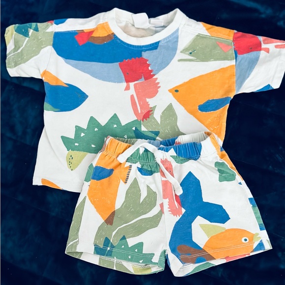 Zara 2pc Bermuda Baby Boy Set 12months to 18months - Picture 3 of 4